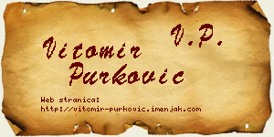 Vitomir Purković vizit kartica